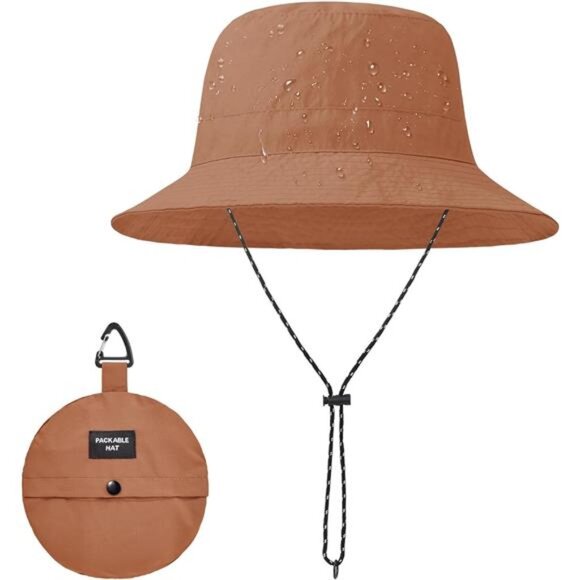 Unisex Waterproof Bucket Rain Hat Wide Brim Packable Sun Hat main image 5